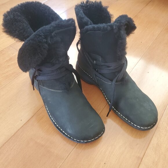 Rockport Shoes - Leather and Natural Fur winter boots